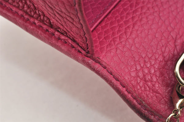 Authentic GUCCI SOHO Chain Shoulder Long Wallet Purse Leather 407041 Pink 2979K