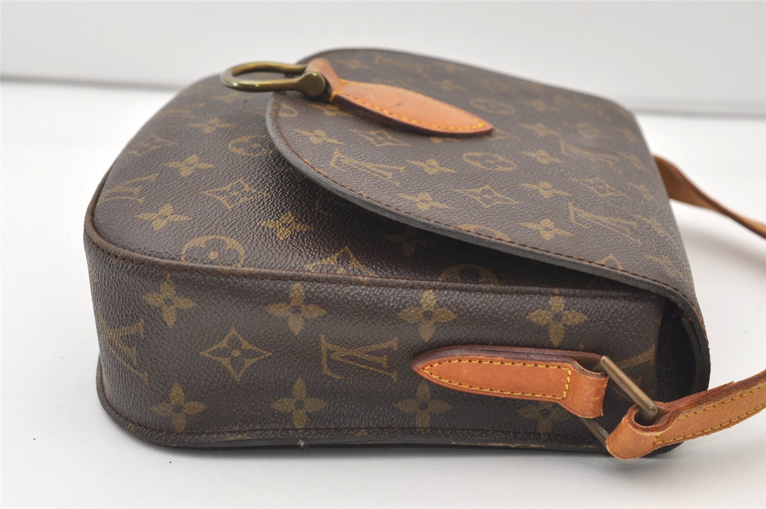 Auth Louis Vuitton Monogram Saint Cloud GM Shoulder Cross Bag Old Model LV 2980J