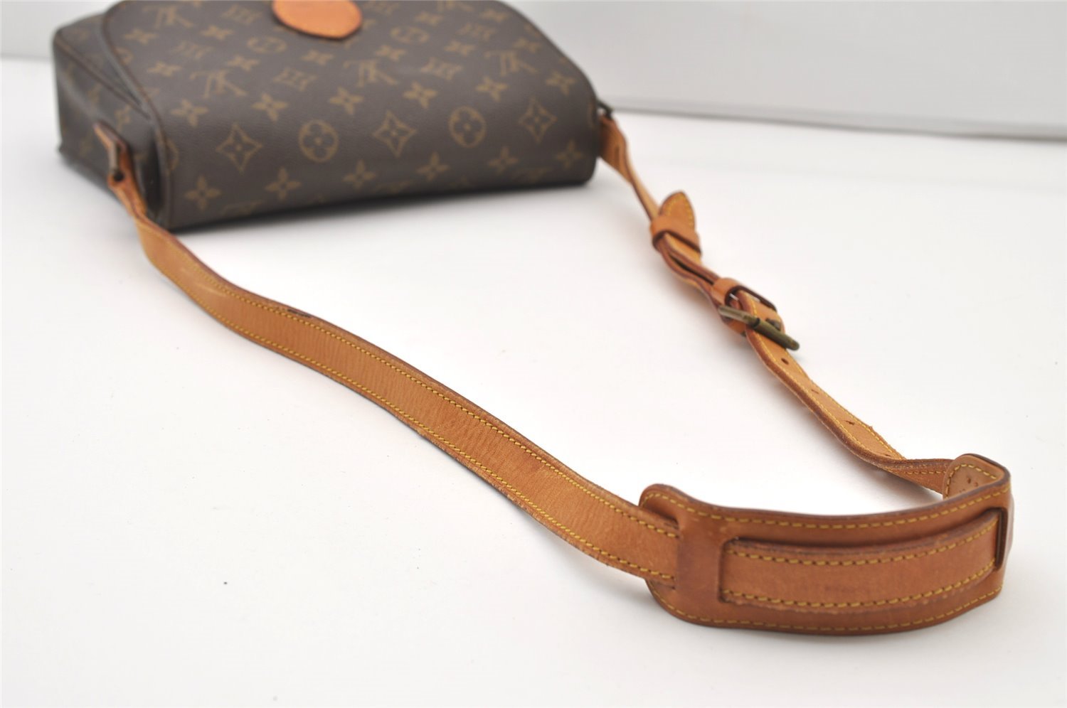 Auth Louis Vuitton Monogram Saint Cloud GM Shoulder Cross Bag Old Model LV 2980J
