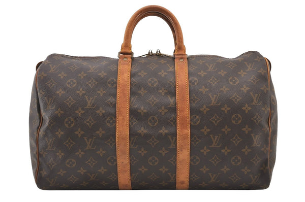 Authentic Louis Vuitton Monogram Keepall 45 Travel Boston Bag M41428 LV 2982J