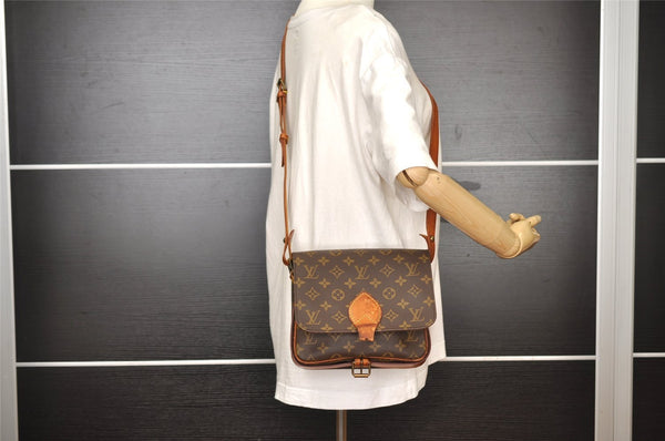Authentic Louis Vuitton Monogram Cartouchiere MM M51253 Shoulder Cross Bag 2983I