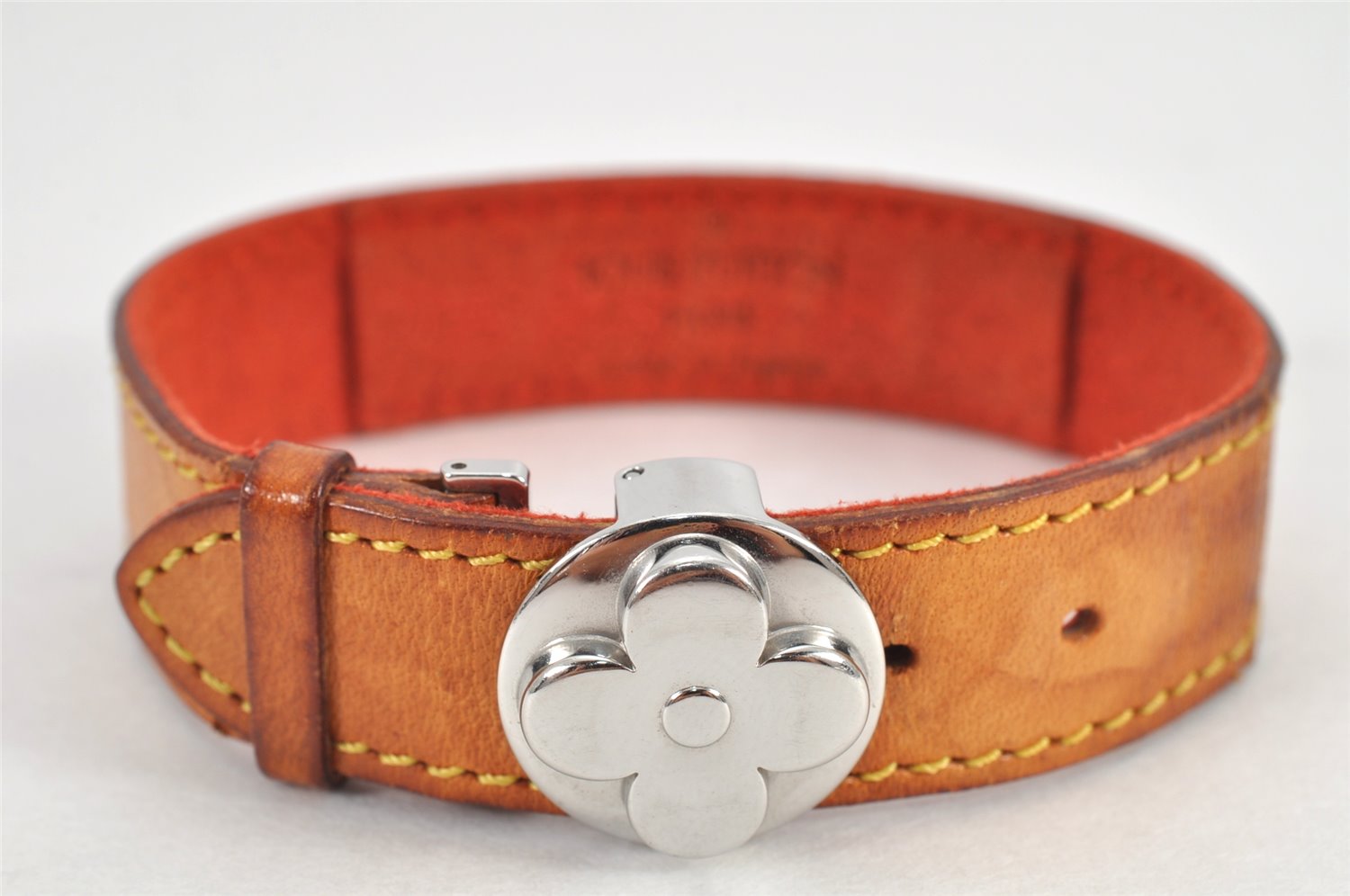 Authentic Louis Vuitton Good Luck Bracelet Bangle Beige M64448 LV 2984K