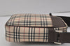 Authentic BURBERRY Nova Check Shoulder Cross Body Bag Nylon Leather Beige 2985K