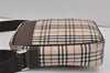 Authentic BURBERRY Nova Check Shoulder Cross Body Bag Nylon Leather Beige 2985K