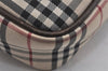 Authentic BURBERRY Nova Check Shoulder Cross Body Bag Nylon Leather Beige 2985K