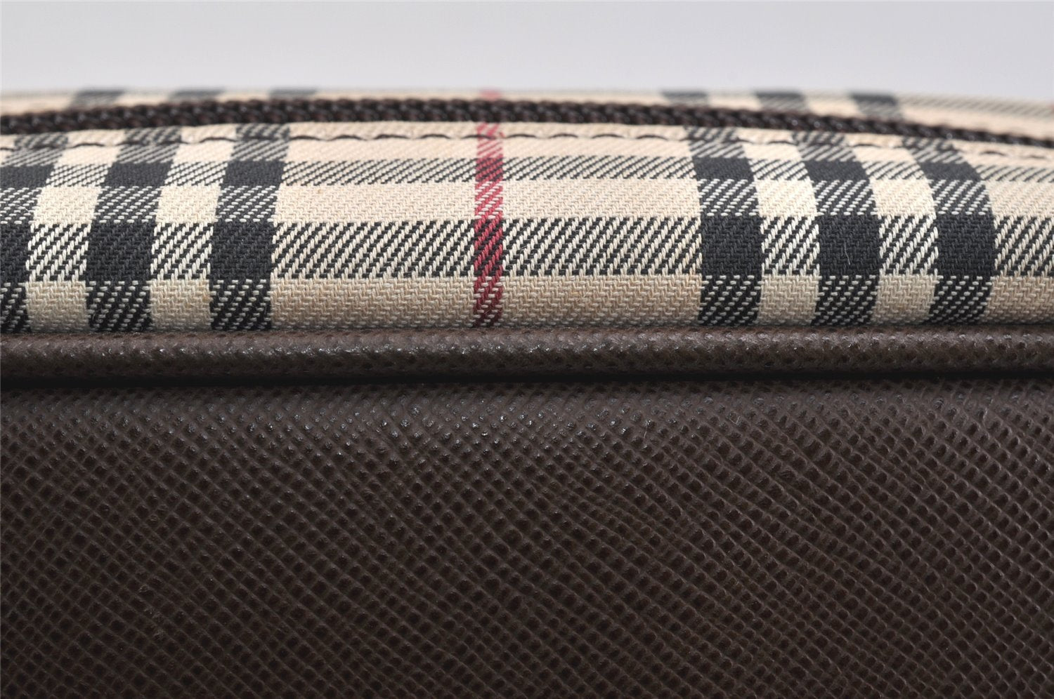 Authentic BURBERRY Nova Check Shoulder Cross Body Bag Nylon Leather Beige 2985K