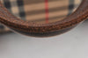 Authentic Burberrys Nova Check Canvas Leather Hand Boston Bag Brown Beige 2986K