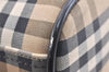 Authentic Burberrys Nova Check Canvas Leather Hand Boston Bag Brown Beige 2986K
