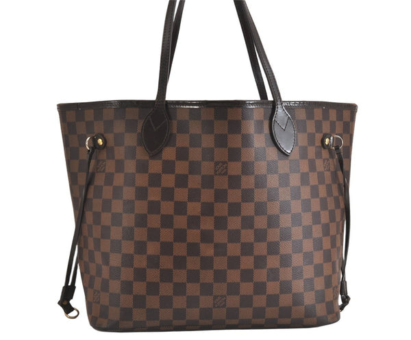 Authentic Louis Vuitton Damier Neverfull MM Shoulder Tote Bag N41358 LV 2986M