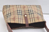 Authentic BURBERRY Nova Check Shoulder Hand Bag Purse PVC Leather Beige 2987K