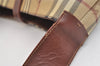 Authentic BURBERRY Nova Check Shoulder Hand Bag Purse PVC Leather Beige 2987K