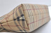 Authentic BURBERRY Nova Check Shoulder Hand Bag Purse PVC Leather Beige 2987K