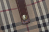Authentic BURBERRY Nova Check Shoulder Hand Bag Purse PVC Leather Beige 2987K