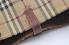 Authentic BURBERRY Nova Check Shoulder Hand Bag Purse PVC Leather Beige 2987K
