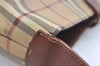 Authentic BURBERRY Nova Check Shoulder Hand Bag Purse PVC Leather Beige 2987K