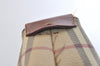Authentic BURBERRY Nova Check Shoulder Hand Bag Purse PVC Leather Beige 2987K