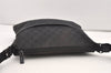 Authentic GUCCI Shoulder Cross Body Bag GG Canvas Leather 145857 Black 2988J