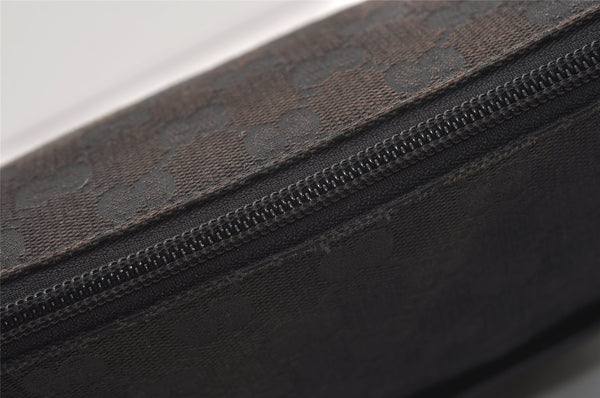 Authentic GUCCI Shoulder Cross Body Bag GG Canvas Leather 145857 Black 2988J