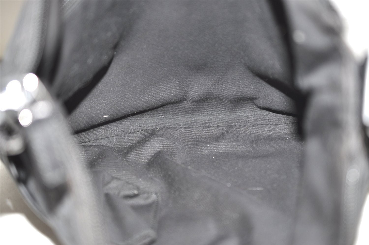 Authentic GUCCI Shoulder Cross Body Bag GG Canvas Leather 145857 Black 2988J