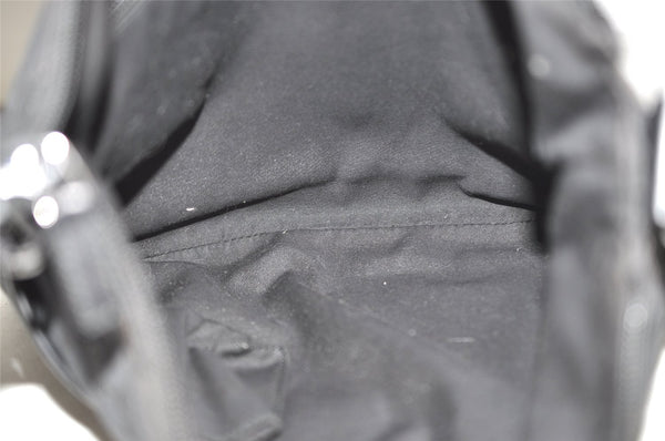 Authentic GUCCI Shoulder Cross Body Bag GG Canvas Leather 145857 Black 2988J