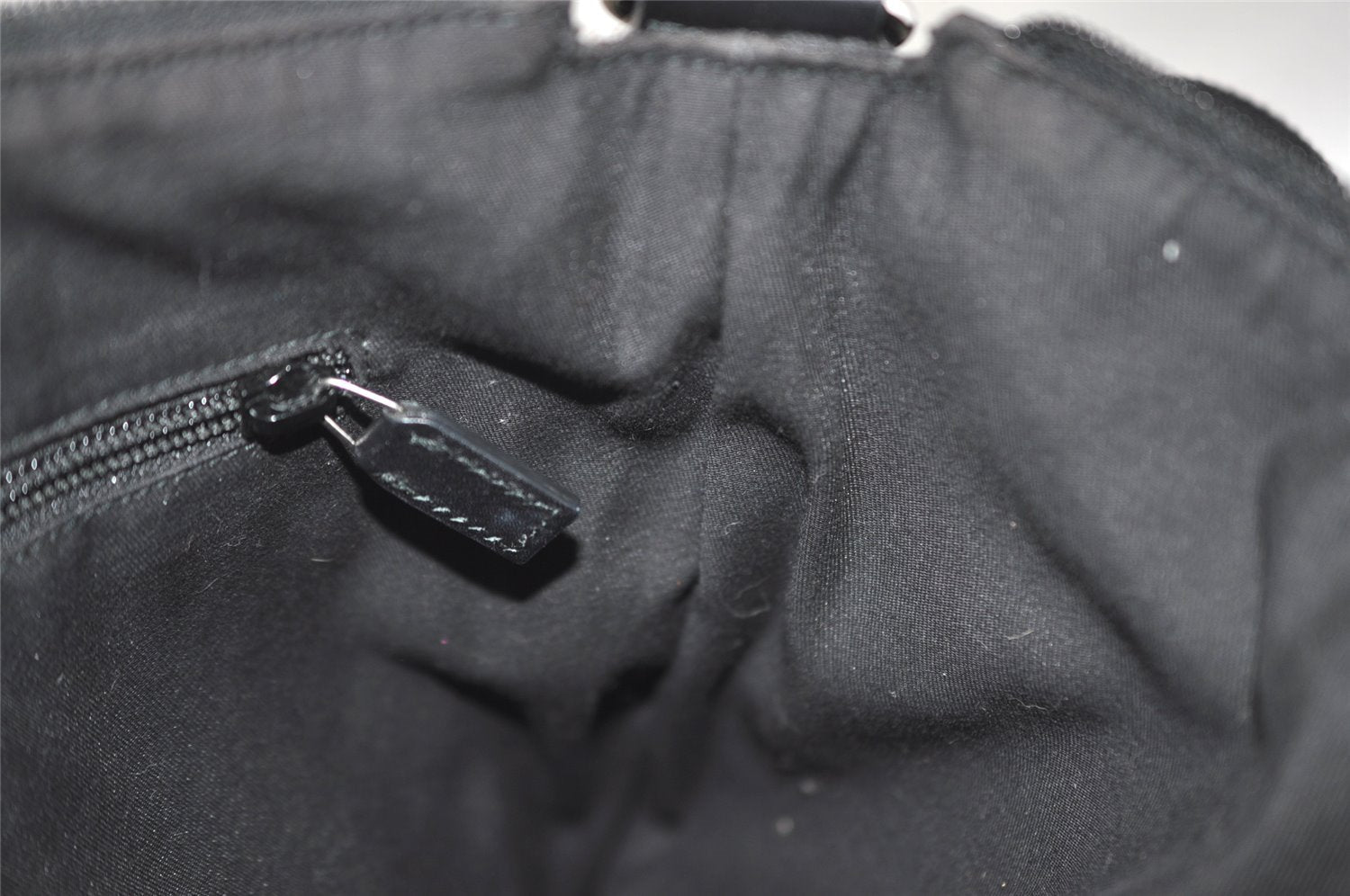 Authentic GUCCI Shoulder Cross Body Bag GG Canvas Leather 145857 Black 2988J