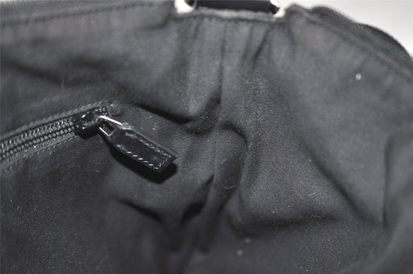 Authentic GUCCI Shoulder Cross Body Bag GG Canvas Leather 145857 Black 2988J