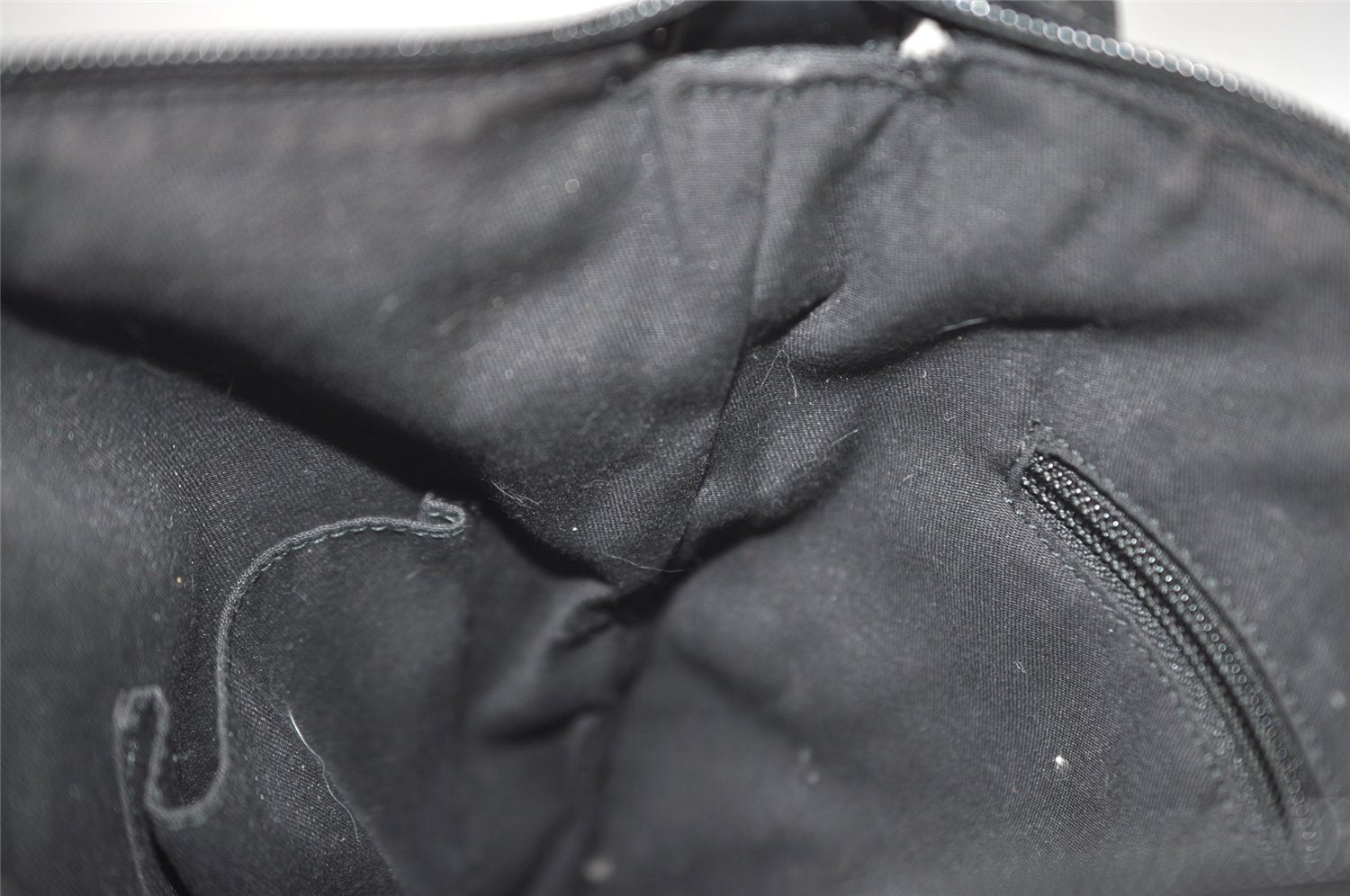 Authentic GUCCI Shoulder Cross Body Bag GG Canvas Leather 145857 Black 2988J