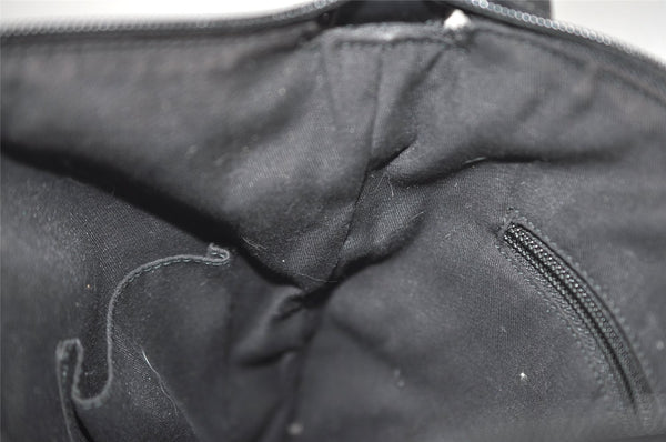 Authentic GUCCI Shoulder Cross Body Bag GG Canvas Leather 145857 Black 2988J