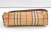 Authentic BURBERRY Nova Check Shoulder Hand Bag PVC Leather Beige Junk 2988K