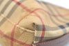 Authentic BURBERRY Nova Check Shoulder Hand Bag PVC Leather Beige Junk 2988K