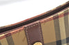 Authentic BURBERRY Nova Check Shoulder Hand Bag PVC Leather Beige Junk 2988K