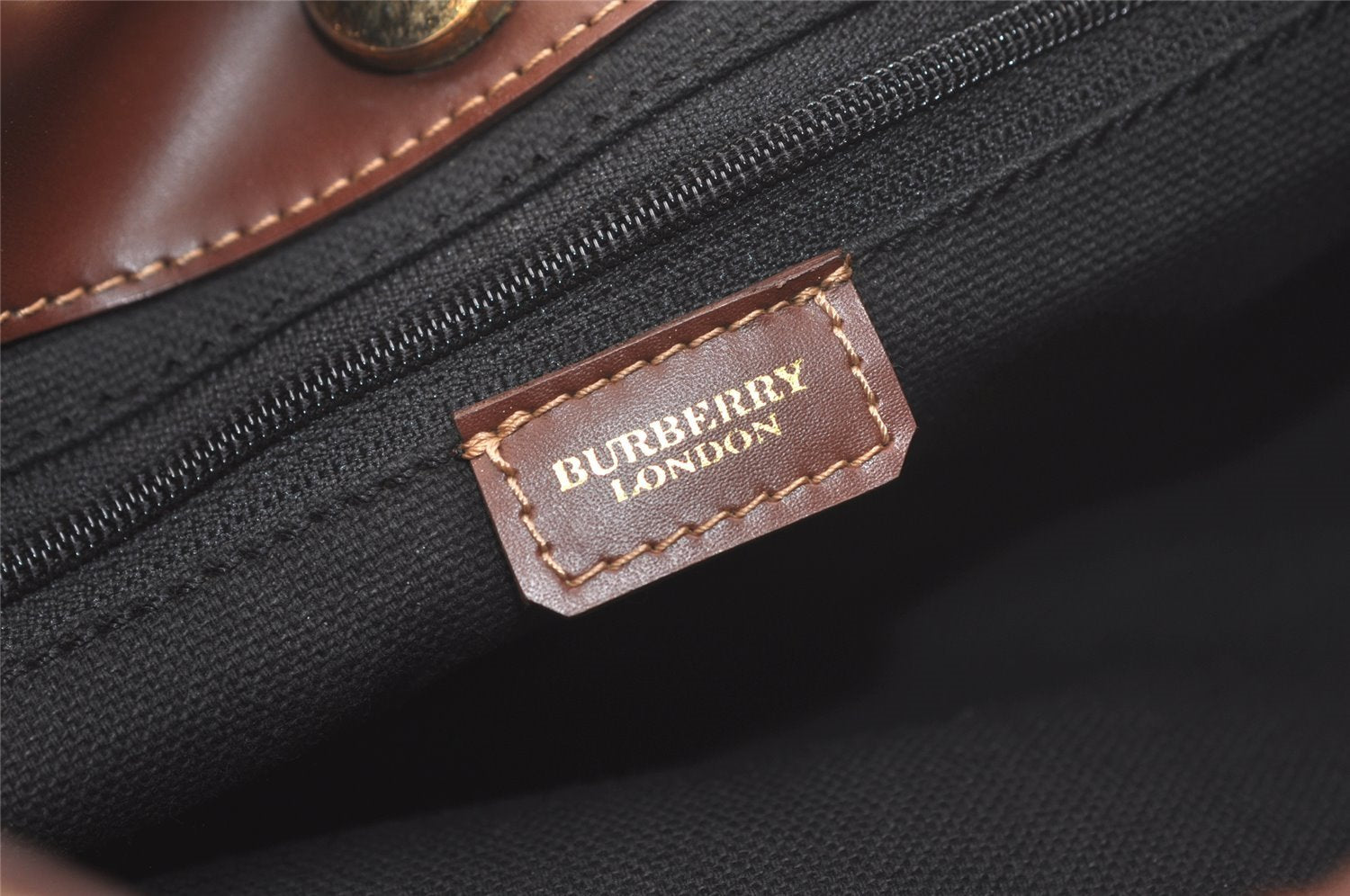 Authentic BURBERRY Nova Check Shoulder Hand Bag PVC Leather Beige Junk 2988K