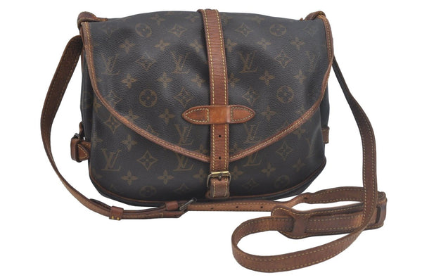 Authentic Louis Vuitton Monogram Saumur 30 Shoulder Cross Bag M42256 LV 2989J