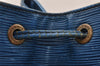 Authentic Louis Vuitton Epi Petit Noe Drawstring Bag M44105 Blue Junk 2990I