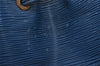 Authentic Louis Vuitton Epi Petit Noe Drawstring Bag M44105 Blue Junk 2990I