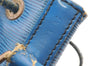 Authentic Louis Vuitton Epi Petit Noe Drawstring Bag M44105 Blue Junk 2990I