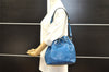 Authentic Louis Vuitton Epi Petit Noe Drawstring Bag M44105 Blue Junk 2990I