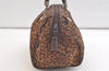 Authentic BOTTEGA VENETA Leopard Pattern Nylon Leather Hand Bag Brown 2991K