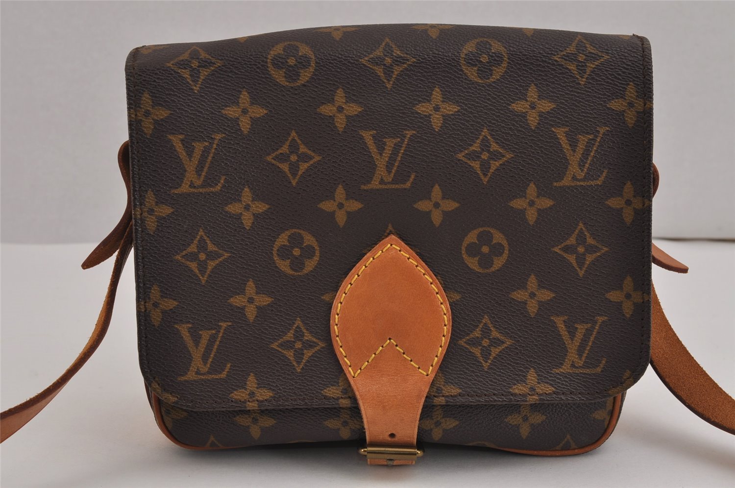 Authentic Louis Vuitton Monogram Cartouchiere MM M51253 Shoulder Cross Bag 2992J