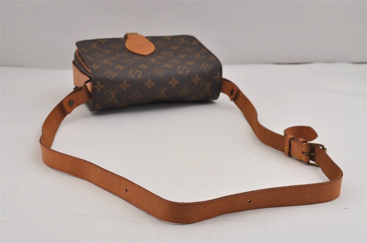 Authentic Louis Vuitton Monogram Cartouchiere MM M51253 Shoulder Cross Bag 2992J