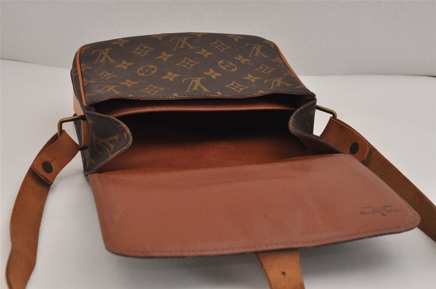Authentic Louis Vuitton Monogram Cartouchiere MM M51253 Shoulder Cross Bag 2992J