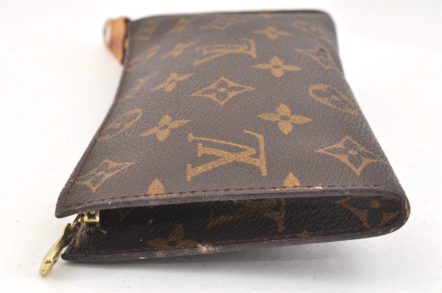 Authentic Louis Vuitton Monogram Pouch For Bucket GM LV Junk 2992K
