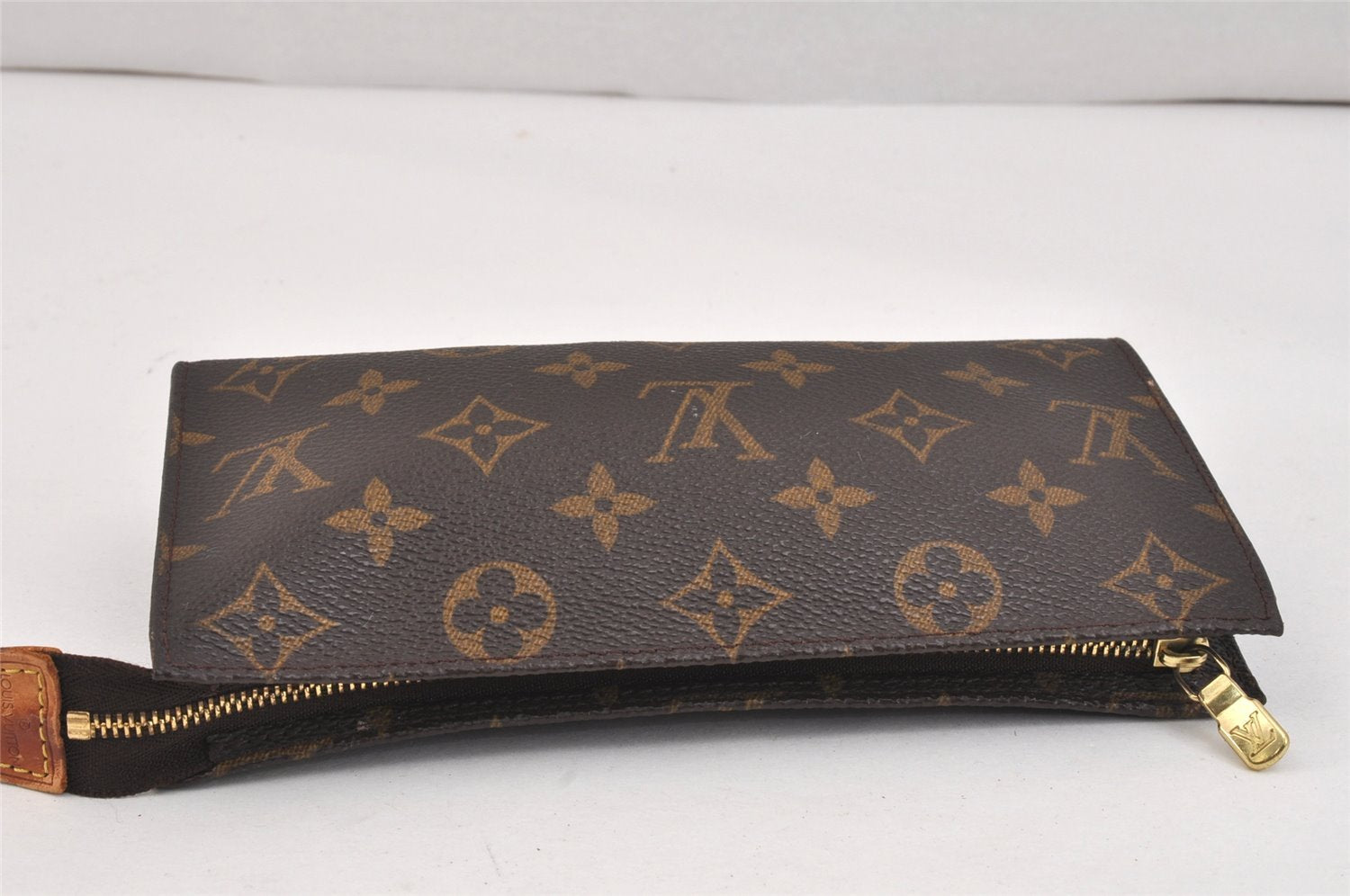 Authentic Louis Vuitton Monogram Pouch For Bucket GM LV Junk 2992K