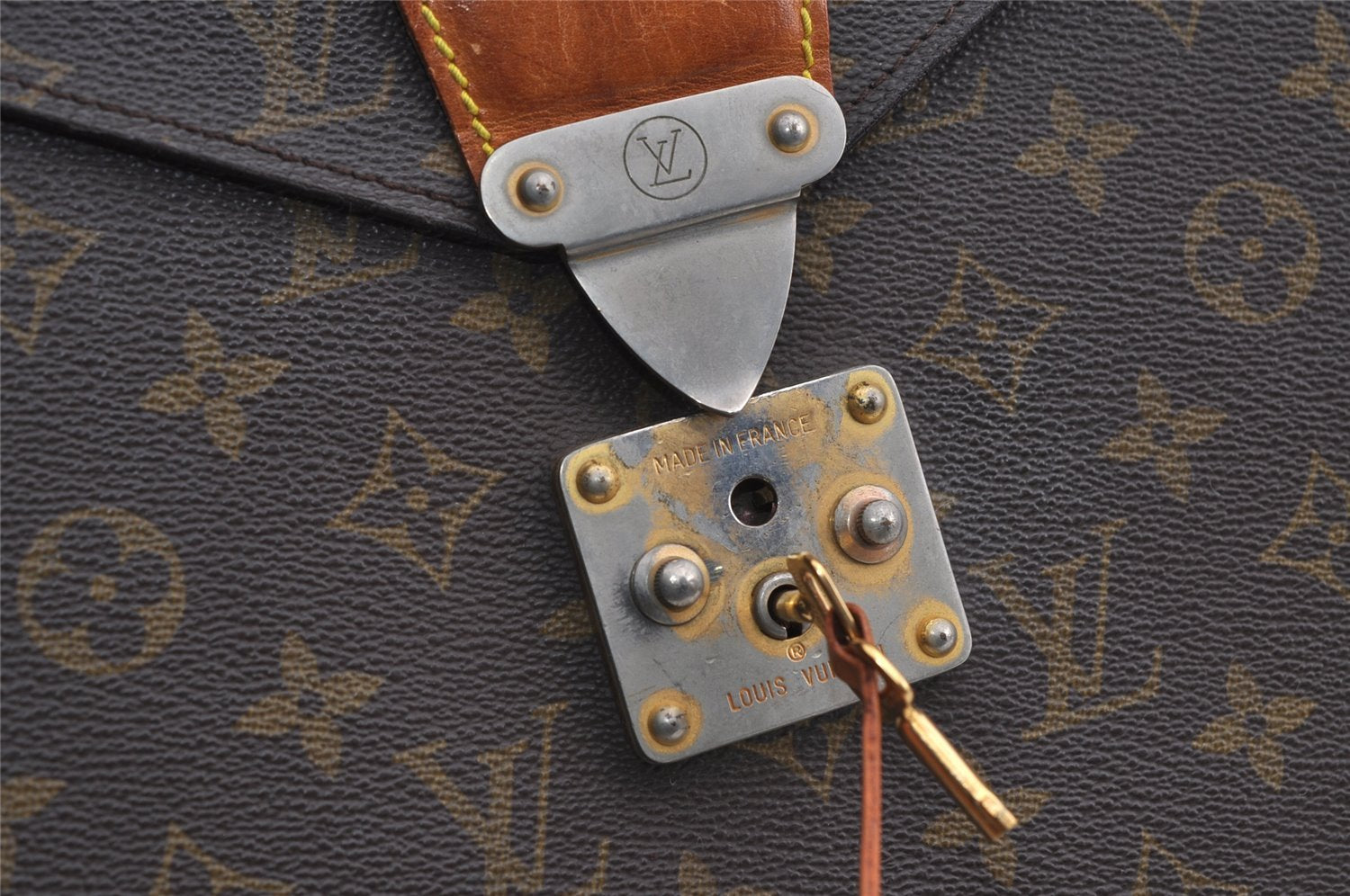 Auth Louis Vuitton Monogram Serviette Conseiller Briefcase Old Model Junk 2993I