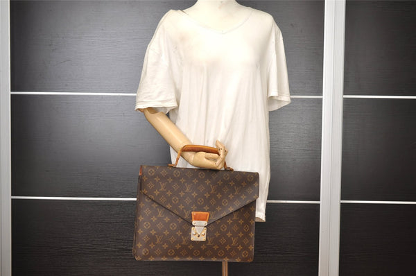 Auth Louis Vuitton Monogram Serviette Conseiller Briefcase Old Model Junk 2993I