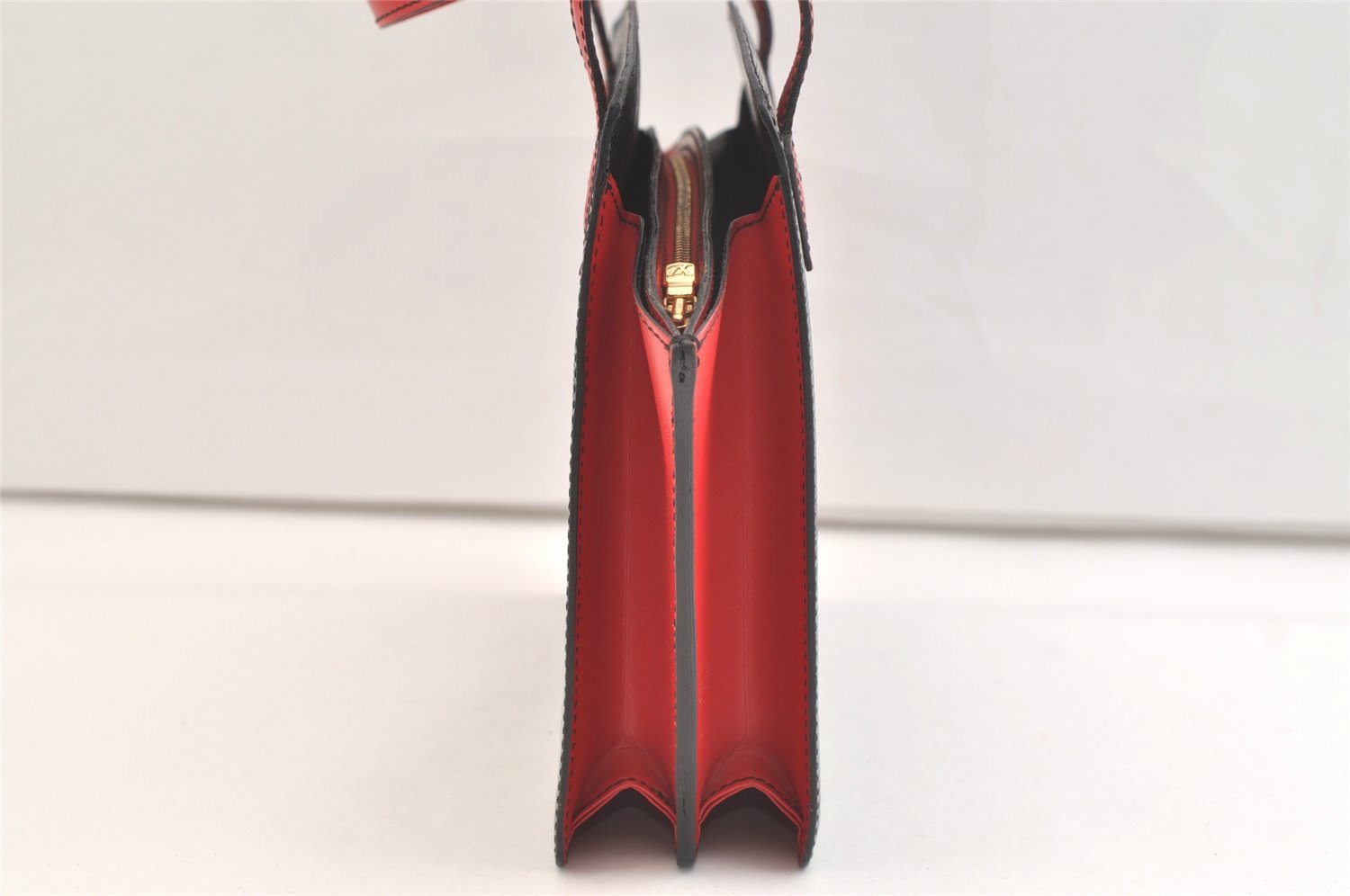 Auth Louis Vuitton Epi Varenne Hand Bag Bi-color Black x Red M52387 LV 2993K