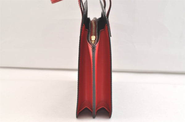 Auth Louis Vuitton Epi Varenne Hand Bag Bi-color Black x Red M52387 LV 2993K