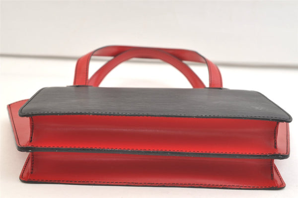 Auth Louis Vuitton Epi Varenne Hand Bag Bi-color Black x Red M52387 LV 2993K