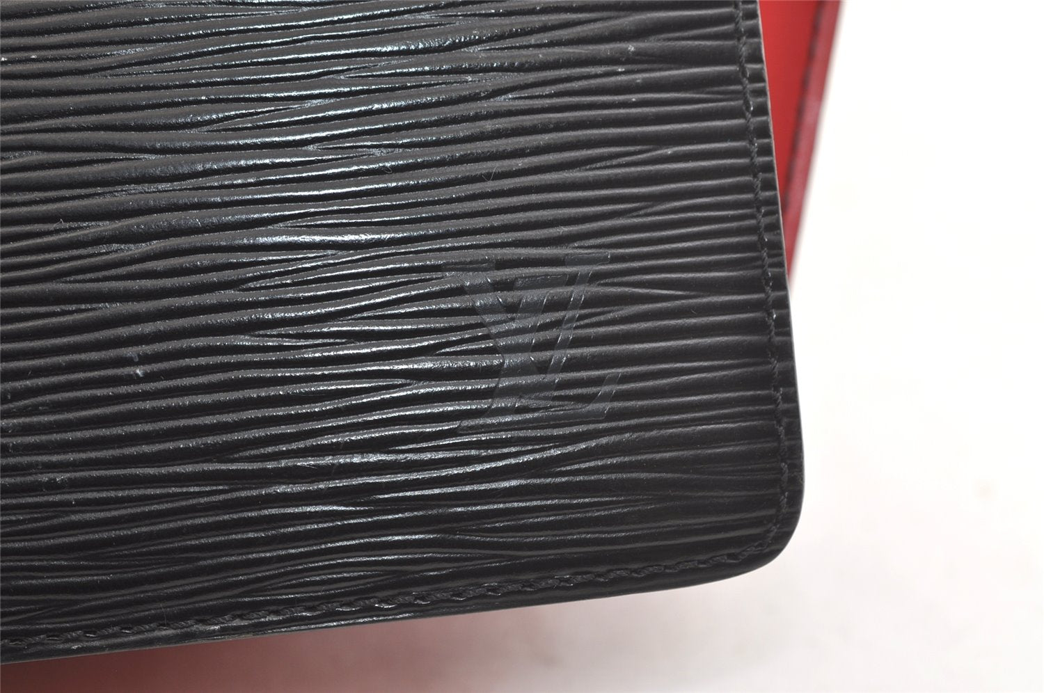 Auth Louis Vuitton Epi Varenne Hand Bag Bi-color Black x Red M52387 LV 2993K