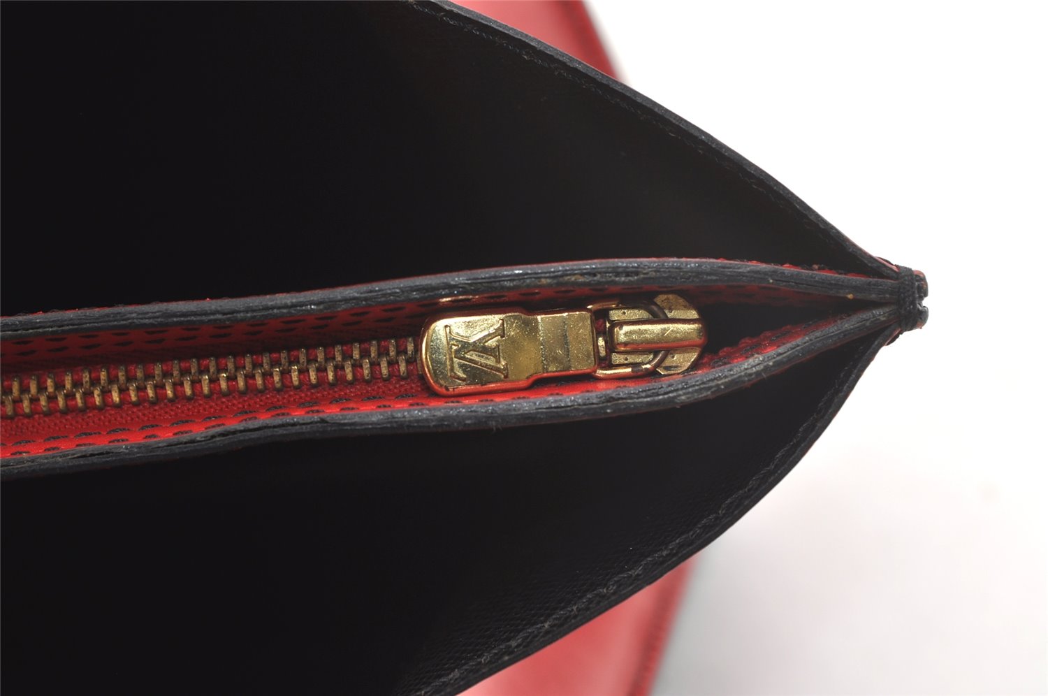 Auth Louis Vuitton Epi Varenne Hand Bag Bi-color Black x Red M52387 LV 2993K